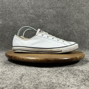 Converse Chuck Taylor All Star Dainty Low Women’s Sz 9 White Leather Shoes Used